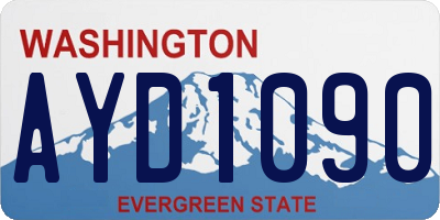 WA license plate AYD1090