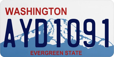 WA license plate AYD1091