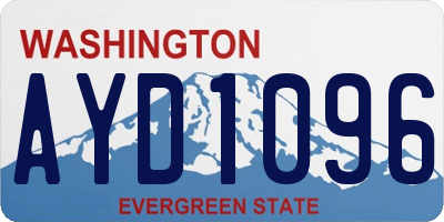 WA license plate AYD1096