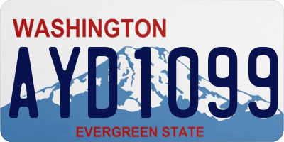 WA license plate AYD1099
