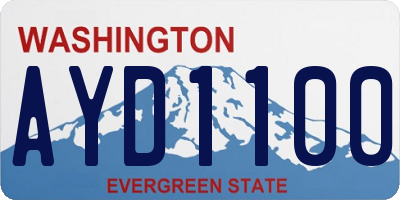 WA license plate AYD1100
