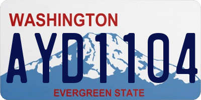 WA license plate AYD1104