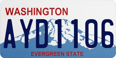 WA license plate AYD1106
