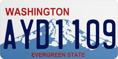 WA license plate AYD1109