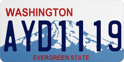 WA license plate AYD1119