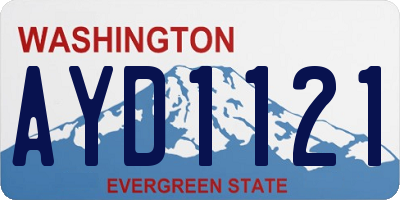 WA license plate AYD1121