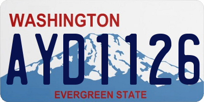 WA license plate AYD1126