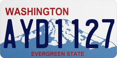 WA license plate AYD1127