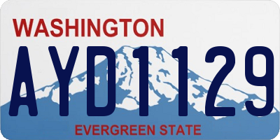 WA license plate AYD1129