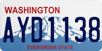 WA license plate AYD1138