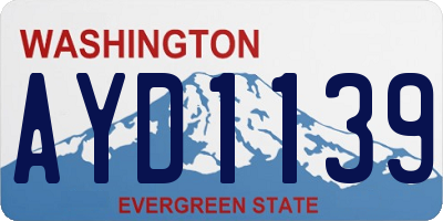 WA license plate AYD1139