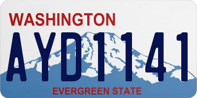 WA license plate AYD1141