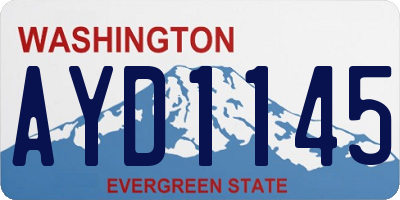 WA license plate AYD1145