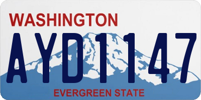 WA license plate AYD1147
