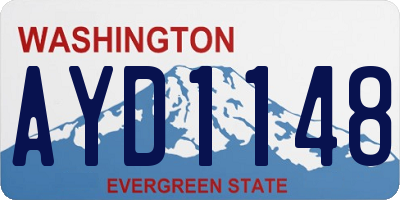 WA license plate AYD1148