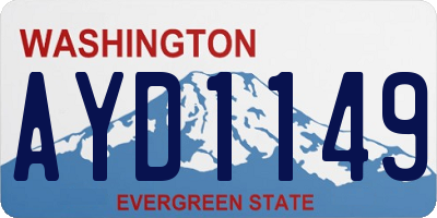 WA license plate AYD1149