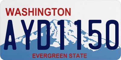 WA license plate AYD1150