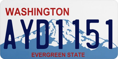WA license plate AYD1151