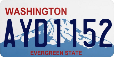 WA license plate AYD1152