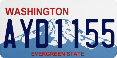 WA license plate AYD1155