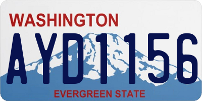 WA license plate AYD1156