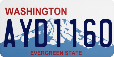 WA license plate AYD1160