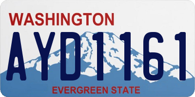 WA license plate AYD1161