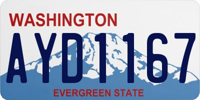 WA license plate AYD1167