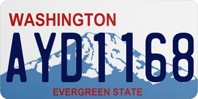 WA license plate AYD1168