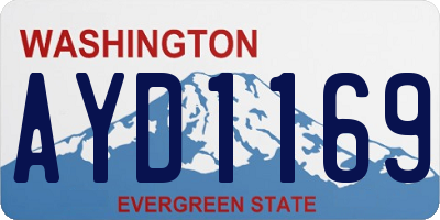 WA license plate AYD1169