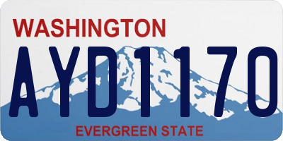 WA license plate AYD1170