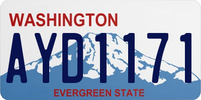 WA license plate AYD1171