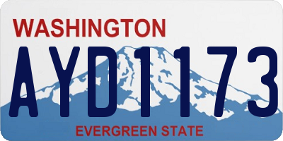 WA license plate AYD1173