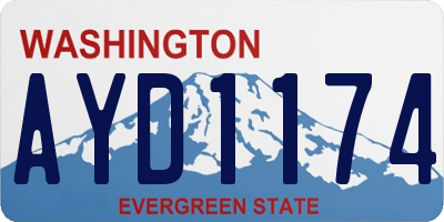 WA license plate AYD1174