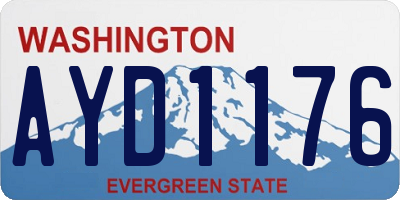 WA license plate AYD1176