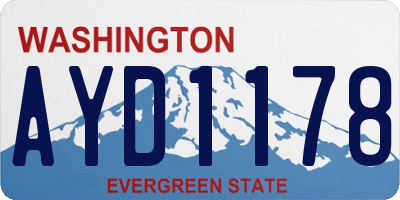 WA license plate AYD1178