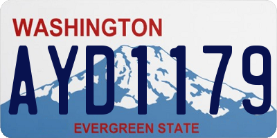 WA license plate AYD1179