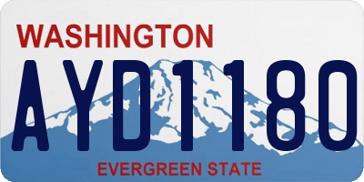 WA license plate AYD1180