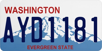 WA license plate AYD1181
