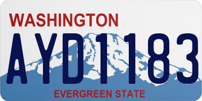 WA license plate AYD1183