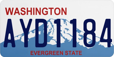 WA license plate AYD1184