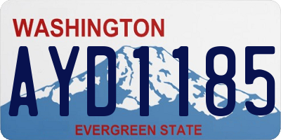 WA license plate AYD1185