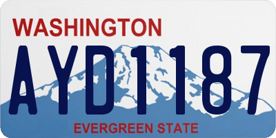 WA license plate AYD1187