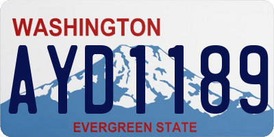 WA license plate AYD1189