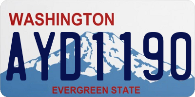 WA license plate AYD1190