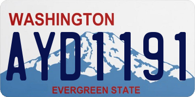WA license plate AYD1191