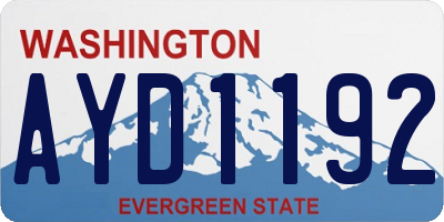 WA license plate AYD1192