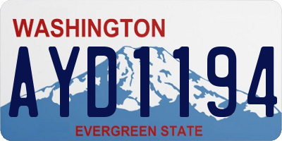 WA license plate AYD1194