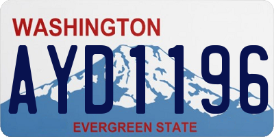 WA license plate AYD1196