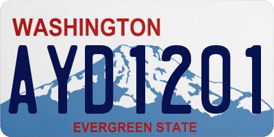 WA license plate AYD1201